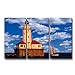 So Crazy Art® 3 Panel Wall Art Painting Chicago Yacht Lighthouse Prints On Canvas The Picture Seascape Pictures Oil For Home Modern Decoration Print Decor