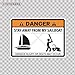 Hobby Vinyl Decal Humor Danger Warning Stay Away From My Sailboat Wa hobby decor (13 X 9,37 Inches) Fully Waterproof Printed vinyl sticker