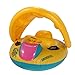 YN-Monedie® Safe & Adjustable Sunshade Inflatable Baby Kids Float Seat Boat Pool Ring Seat