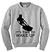 Wakeboarding Wakeboarder Gift Time to Wake Up Youth Crewneck Sweatshirt Large Ash