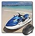 3dRose LLC 8 x 8 x 0.25 Inches Mouse Pad, Jet Ski on the Beach (mp_37698_1)