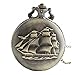 Infinite U Ancient Sailboat/Warships/Pirate Ship Big Quartz Pocket Watch Arabic Numerals