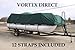 BRAND NEW *GREEN* 18' FOOT VORTEX ULTRA 3 PONTOON BOAT COVER, BEST AVAILABLE, HAS ELASTIC AND STRAPS FITS 16'1