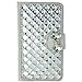 LG G3 Case, Extreme Deluxe Bling Diamante Diamond Cristal Bow Bowknot White Leather Card Slots Wallet Case for LG G3 + High Quality Random Color Stylus + Screen Protector Silver