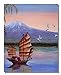 Japanese River Boat Asian Wall Picture Art Print
