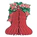 Tissue Christmas Bell w/Printed Bow & Holly Party Accessory (1 count) (1/Pkg)