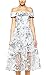 Shein Women's Off the Shoulder Floral Sheer White Dress
