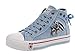 T&Mates Jean Vamp Rivet Decorated Fashion Style Lace-up Shoes(6 B(M) US, Blue)