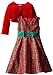 Rare Editions Little Girls' Plaid Dress with Cardigan