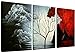 TJie Art Hand Painted Mordern Oil Paintings Wall Decor Abstract Painting the Cloud Tree Clouds Home Landscape Oil Paintings Splice 3-piece/set on Canvas
