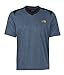 The North Face Reactor S/S V-Neck Mens Diesel Blue Heather/Acid Yellow M
