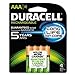 Duracell Rechargeable StayCharged AAA Batteries, 4 Count