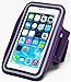 Bastex Runners Dual Armband Case - Purple Design with Key Holder for Apple iPhone 6 Plus, 5.5