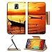 Samsung Galaxy Note 3 Flip Case sunset view motor boat silhouette colorful background 37868419 by Liili Customized Premium Deluxe Pu Leather generation Accessories HD Wifi 16gb 32gb Luxury Protector Case