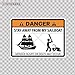 Decoration Vinyl Stickers Humor Vinyl Danger Warning Stay Away From My Sailboat Car Wind Decoration vinyl (13 X 9,37 Inches) Fully Waterproof Printed vinyl sticker