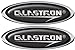 Glastron 2 Oval Boat Decals- Classic Style. Remastered name plate
