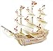 3D three-dimensional jigsaw puzzle wooden toy wooden puzzle fight inserted model sailboat