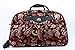 Large Travel Bag in Claret Red, Light Green.Purple &Gold-Unisex Weekender Bag-Carry on Luggage-Carpet Bag