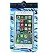 H2NO® DRY BAG - Blue Camo - IPX8 Certified Universal Waterproof Cell Phone Carrying Case For Apple iPhone 6, (not 6 Plus), 5s, 5, Galaxy S5, S4 S3, HTC One & Other Similar Sized Devices - IPX8 Certified to 100 Feet. Lanyard & Armband Included.
