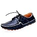 Men's Cow Leather Casual Lace Up Driving Loafer Fashion Boat Shoes