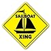 SAILBOAT CROSSING Sign sail boat sailing sailor gift
