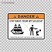 Decal Stickers Humor Danger Warning Stay Away From My Sailboat Wall Motorbike Boat damselfish Cloud parsley dinner (13 X 9,37 Inches) Fully Waterproof Printed vinyl sticker