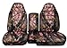 2004 to 2012 Ford Ranger/Mazda B-Series Camo Truck Seat Covers (60/40 Split Bench) with Center Console/Armrest Cover: Pink Real Tree Camo (16 Prints Available)