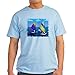 CafePress Sunfish Sailboat Ash Grey T-Shirt Light T-Shirt - L Light Blue