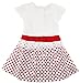 Sweet & Soft Little Girls' Lace Dress With Polka Dots and Bow, Red, 4T
