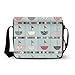 Oxford Shoulder Bag Handbags Briefcase for The Office Cute Dots Sailing Boat House Ship Pattern Messenger Bag/Large Enough to Hold Books / iPad