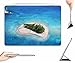 iPad Air Case + Transparent Back Cover - island, blue, sailboat, - [Auto Wake/Sleep Function] [Ultra Slim] [Light Weight]