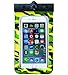 AMAZON PRIME DAY SALE - H2NO® DRY BAG - Green Camo - IPX8 Certified Universal Waterproof Cell Phone Carrying Case For Apple iPhone 6, (not 6 Plus), 5s, 5, Galaxy S5, S4 S3, HTC One & Other Similar Sized Devices - IPX8 Certified to 100 Feet. Lanyard & Armband Included