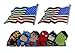 Set of 3 Pcs Super Hero and American Flag Car F1 Motocross Laptop Wall Window Decal Stickers