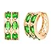 Romantic Time Womens Charm Fashion Cute Elegant Green Jewelry Hoop Earrings