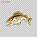 Decal Stickers Salmon Fish Motorbike Boat light beams sea outdoors (14 X 8,02 Inches) Fully Waterproof Printed vinyl sticker
