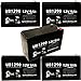 5 Pack - UB1290 Universal Sealed Lead Acid Battery Replacement (12V, 9Ah, 9000mAh, F1 Terminal, AGM, SLA) - Includes 10 F1 to F2 Terminal Adapters