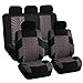 FH-FB071115-SEAT Travel Master Seat Covers Airbag Ready & Rear Split Gray/Black