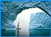 Sailboat & Icebergs - Cruising Antarctica - Vinyl Stained Glass Film, Static Cling Window Decal