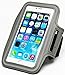 Bastex Runners Dual Armband Case - Silver Design with Key Holder for Apple iPhone 6 Plus, 5.5