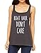 Boat Hair Don't Care Design1 Ladies' Soft Relaxed Tank Top for Layering or Coverup (XL, Dark Grey Heather)