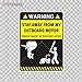 Vinyl Stickers Decal Humor Outboard Motor Warning Stay Away From My Wall For Helmet waterproof (7 X 5,22 Inches) Fully Waterproof Printed vinyl sticker