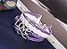 Adjustable Length Love Theme Bracelet Metal Purple And White Braided Boat Anchor Shape Wrap