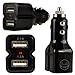 CoverBot DUAL USB 2.1A 15w High Output Car Charger BLACK with Heavy Duty Socket Connector - Car Charges iPad, iPhone, iPod, HTC, Samsung, Blackberry, Motorola, TouchScreen Tablets, MP3 Players, Digital Cameras, GPS, Mobile Phones and More