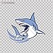 Sticker Shark Attack durable Boat fishing science tourism power (3 X 2,40 Inches) Fully Waterproof Printed vinyl sticker
