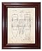 Pontoon Boat Patent Art Old Look Print in a Light Cherry Red Wood Frame (11