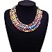 Girl Era Handmade Choker Necklace Color Rope Weaving Beaded Chunky Necklaces