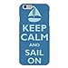 Pang®|Apple iPhone 6+ (Plus) Custom Case White Plastic Snap On - Keep Calm and Sail On Sailboat SALE In W-Pang