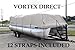 NEW VORTEX *TAN/BEIGE* 24' ULTRA 3 PONTOON/DECK BOAT COVER, HAS ELASTIC AND STRAPS FITS 22'1