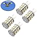 HQRP 4-pack T10 Wedge Base 30 LEDs SMD 3528 LED Bulbs Warm White for #194 #168 Cruiser RV Fun Finder Travel Trailer RV Interior / Ceiling Lights Replacement plus HQRP Coaster