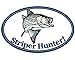 Oval Striper Hunter Sticker (fish fishing decal)